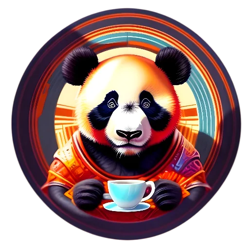 Эмодзи Панды в кружках