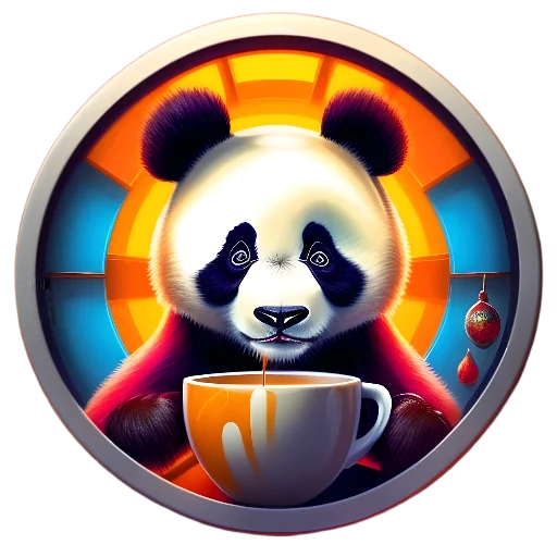 Эмодзи Панды в кружках