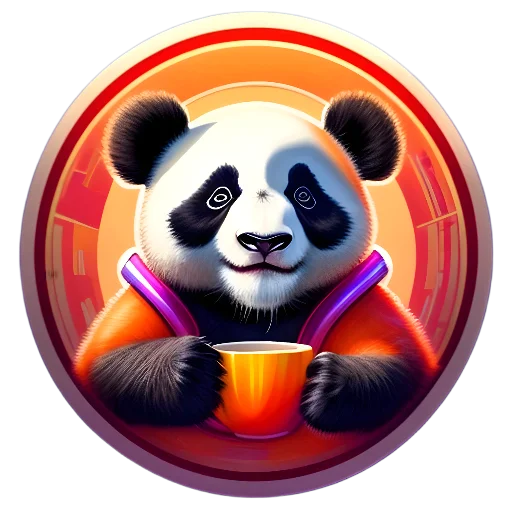 Эмодзи Панды в кружках