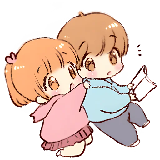 Эмодзи Парочка кун и тян