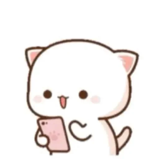 Эмодзи Mochi Mochi Peach Cat