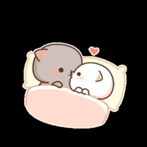 Эмодзи Mochi Mochi Peach Cat