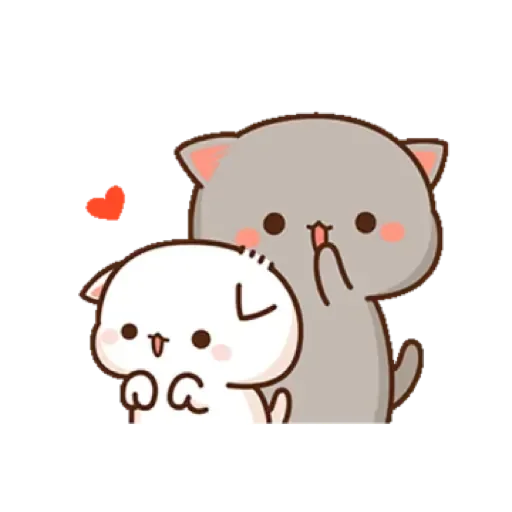 Эмодзи Mochi Mochi Peach Cat