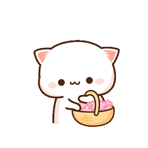 Эмодзи Mochi Mochi Peach Cat