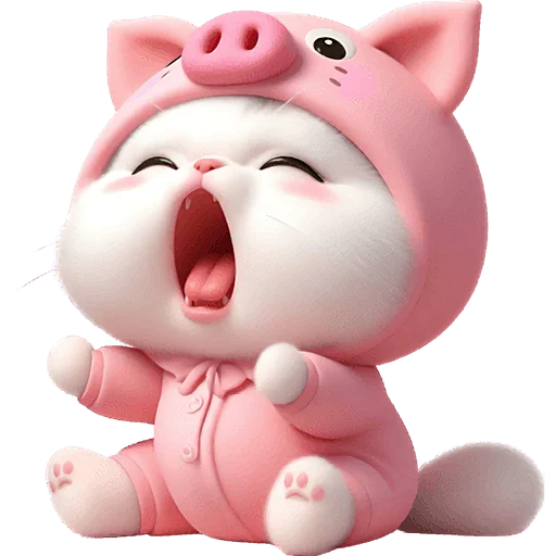 Эмодзи Хрюшка котик