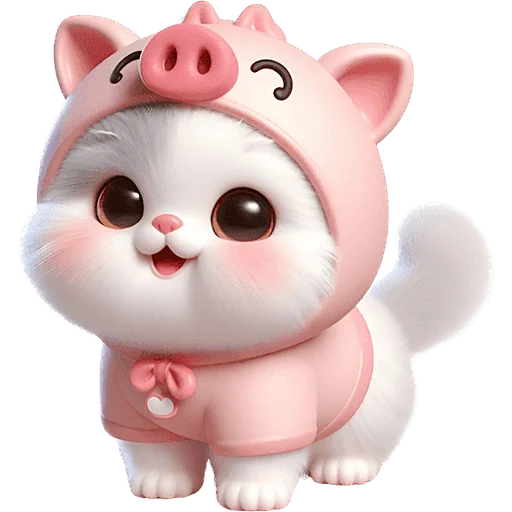 Эмодзи Хрюшка котик