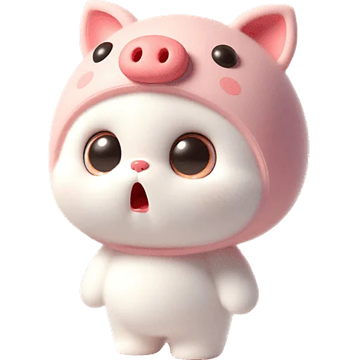 Эмодзи Хрюшка котик