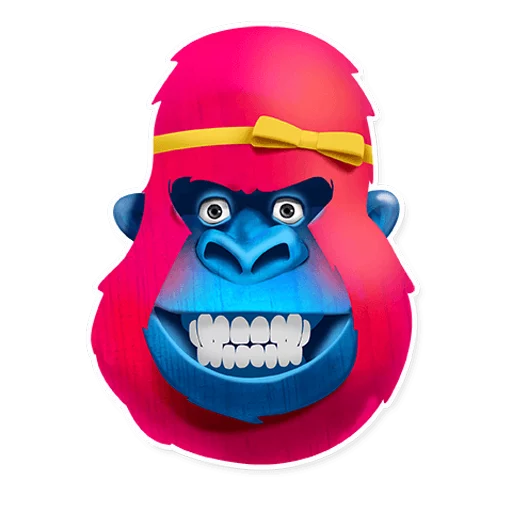 Эмодзи Pink Gorilla