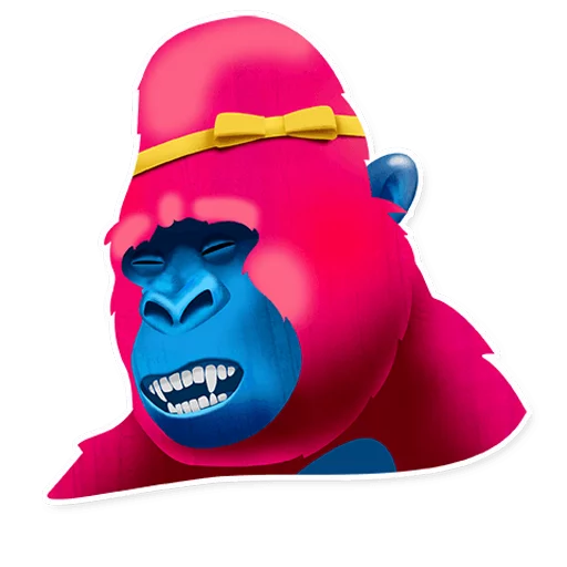 Эмодзи Pink Gorilla