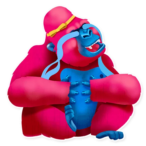 Эмодзи Pink Gorilla