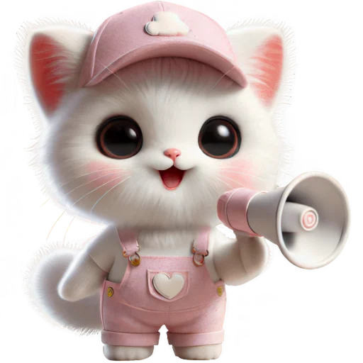 Эмодзи Розовый котенок