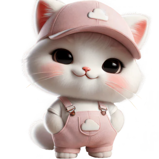 Эмодзи Розовый котенок