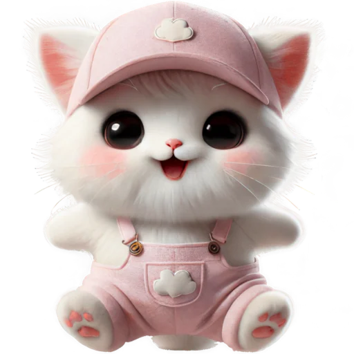 Эмодзи Розовый котенок