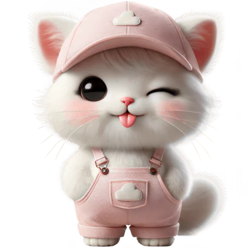 Эмодзи Розовый котенок