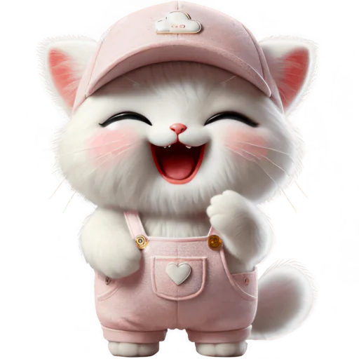 Эмодзи Розовый котенок