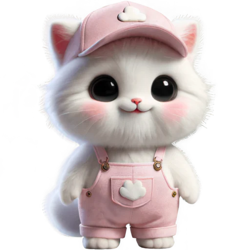 Эмодзи Розовый котенок