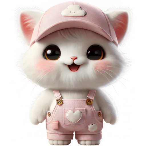 Эмодзи Розовый котенок