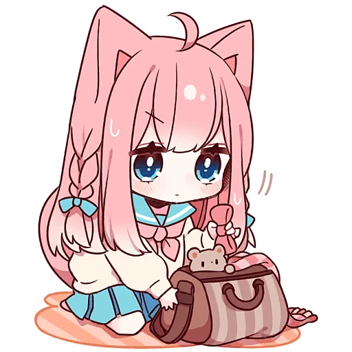 Эмодзи Розовая киса 2