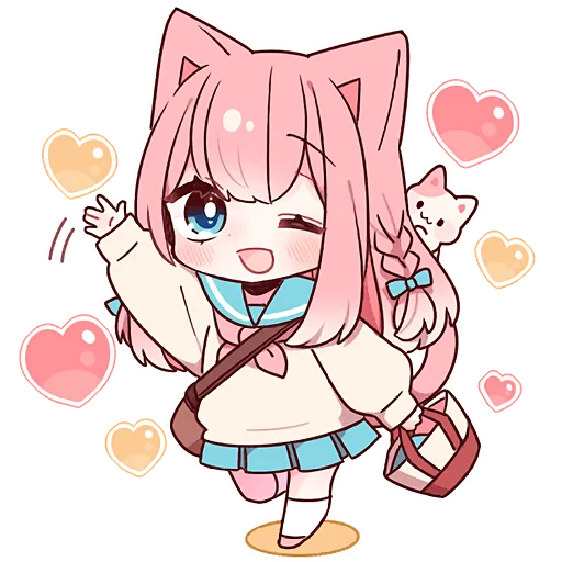 Эмодзи Розовая киса 2