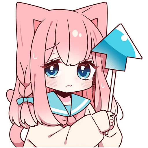 Эмодзи Розовая киса 2