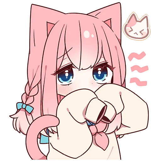 Эмодзи Розовая киса 2