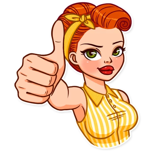 Эмодзи Pin up Girl
