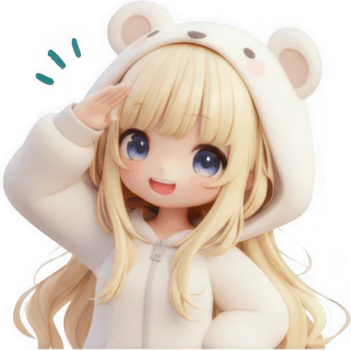 Эмодзи Медведица тян