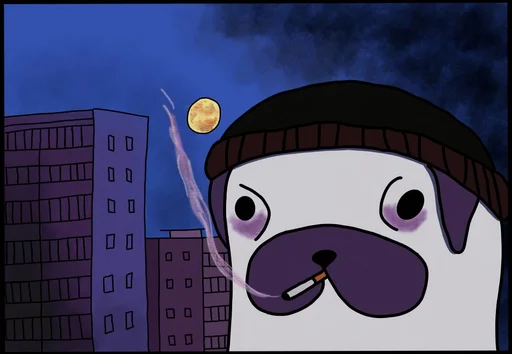 Эмодзи Мопс Геннадий