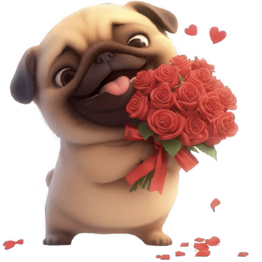 Эмодзи Милый Мопс