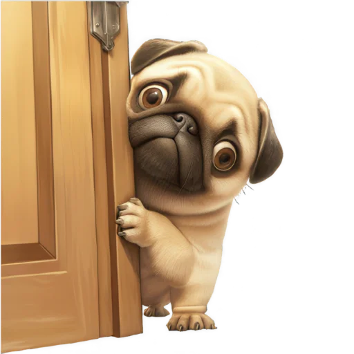 Эмодзи Милый Мопс