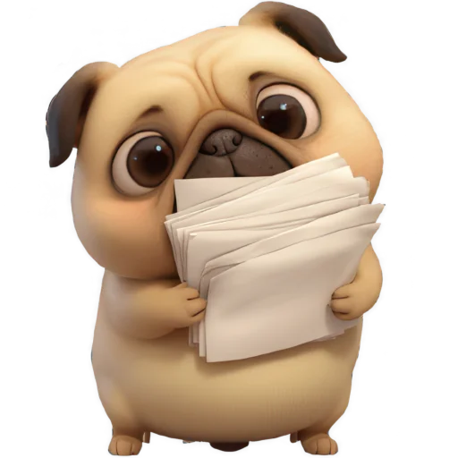 Эмодзи Милый Мопс