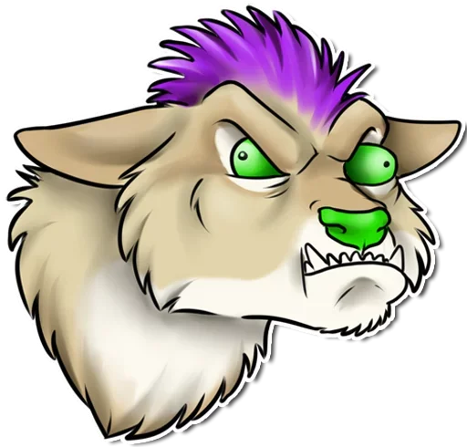 Эмодзи Punk Dog