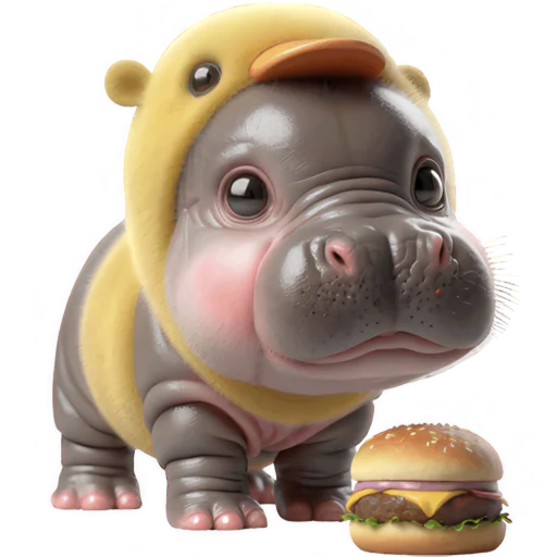 Эмодзи Бегемотик утенок