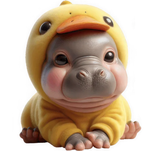 Эмодзи Бегемотик утенок