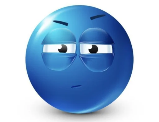 Эмодзи Blue faces