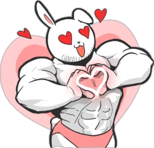Эмодзи Rabbo the Muscle Rabbit