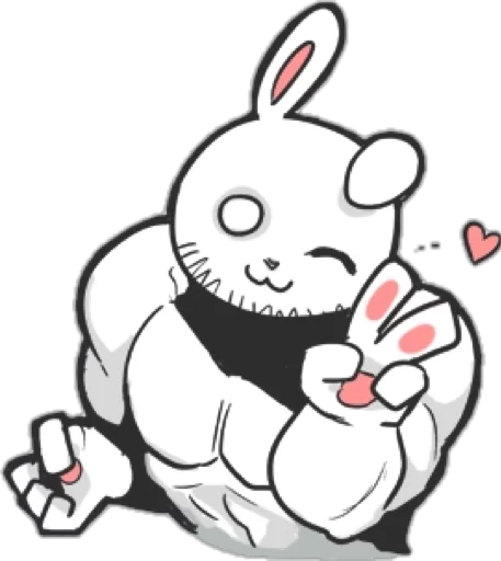 Эмодзи Rabbo the Muscle Rabbit