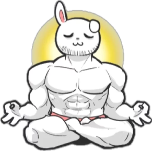 Эмодзи Rabbo the Muscle Rabbit