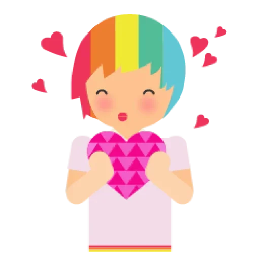 Эмодзи Rainbow for people