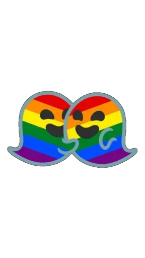 Эмодзи Rainbow ghost
