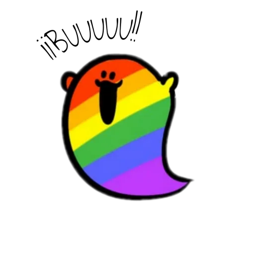 Эмодзи Rainbow ghost