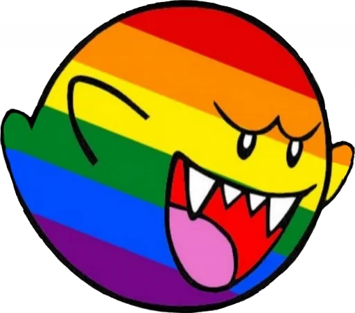Эмодзи Rainbow ghost