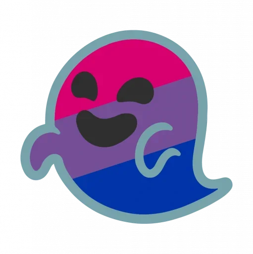 Эмодзи Rainbow ghost