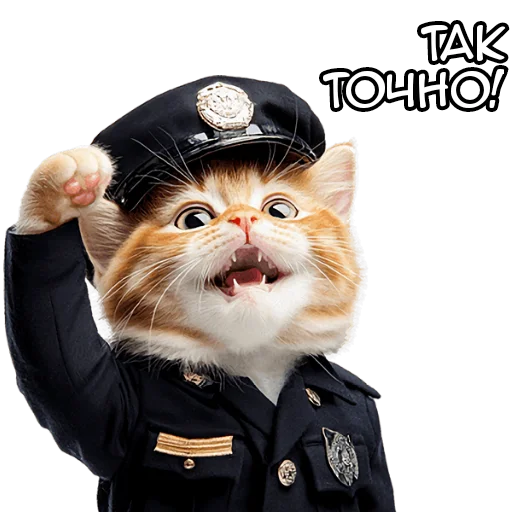 Эмодзи Кот полицейский