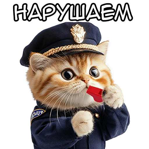 Эмодзи Кот полицейский