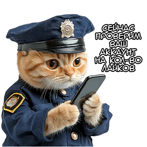 Эмодзи Кот полицейский
