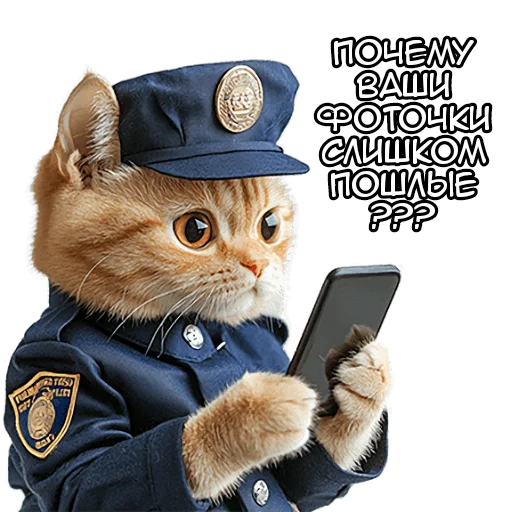 Эмодзи Кот полицейский