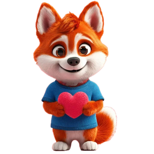 Эмодзи Red mini hasky