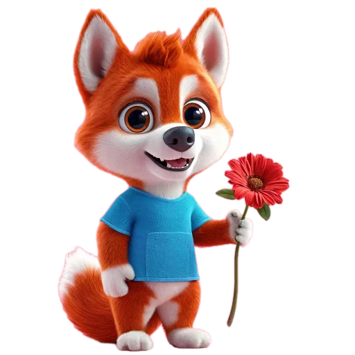 Эмодзи Red mini hasky