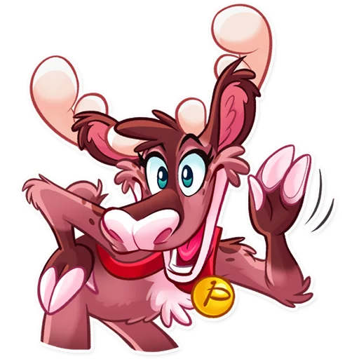 Эмодзи Reindeer Party